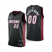 Camiseta Miami Heat Personalizada Icon Negro