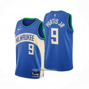 Camiseta Milwaukee Bucks Bobby Portis #9 Ciudad 2023-24 Azul