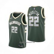 Camiseta Milwaukee Bucks Khris Middleton #22 Icon Verde