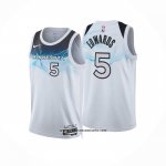 Camiseta Minnesota Timberwolves Anthony Edwards #5 Ciudad 2024-25 Blanco