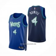 Camiseta Minnesota Timberwolves Jaylen Nowell #4 Ciudad 2021-22 Azul