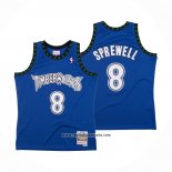 Camiseta Minnesota Timberwolves Latrell Sprewell #8 Hardwood Classics Throwback Azul