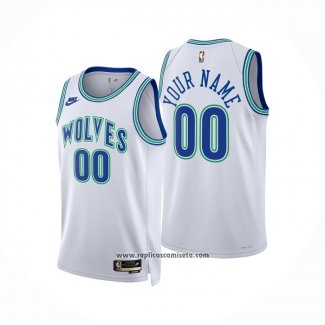 Camiseta Minnesota Timberwolves Personalizada Classic 2023-24 Blanco