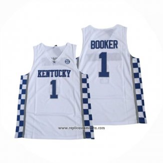 Camiseta NCAA Kentucky Wildcat Devin Booker 2025 Blanco
