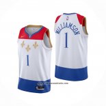 Camiseta New Orleans Pelicans Zion Williamson #1 Ciudad 2020-21 Blanco