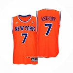 Camiseta New York Knicks Carmelo Anthony #7 Naranja
