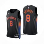 Camiseta New York Knicks Og Anunoby NO 8 Statement 2025-26 Negro