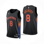 Camiseta New York Knicks Og Anunoby NO 8 Statement 2025-26 Negro