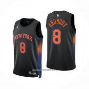 Camiseta New York Knicks Og Anunoby NO 8 Statement 2025-26 Negro