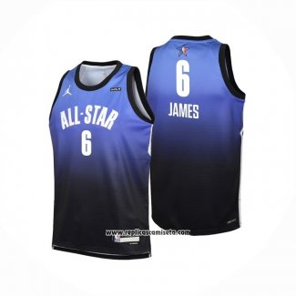 Camiseta Nino All Star 2023 Boston Celtics LeBron James #6 Azul