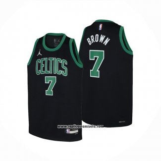 Camiseta Nino Boston Celtics Jaylen Brown #7 Statement Negro