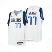 Camiseta Nino Dallas Mavericks Luka Doncic #77 Association Blanco