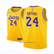 Camiseta Nino Los Angeles Lakers Kobe Bryant #24 Icon 2018-19 Amarillo