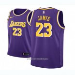 Camiseta Nino Los Angeles Lakers Lebron James #23 Statement 2018-19 Violeta