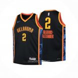 Camiseta Nino Oklahoma City Thunder Shai Gilgeous-Alexander #2 Ciudad 2024-25 Negro