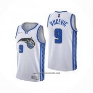 Camiseta Orlando Magic Nikola Vucevic #9 Earned 2020-21 Blanco