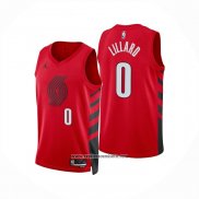 Camiseta Portland Trail Blazers Damian Lillard NO 0 Statement 2025-26 Rojo