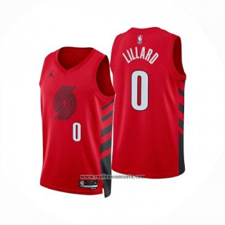 Camiseta Portland Trail Blazers Damian Lillard NO 0 Statement 2025-26 Rojo