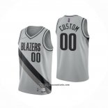 Camiseta Portland Trail Blazers Personalizada Earned 2020-21 Gris