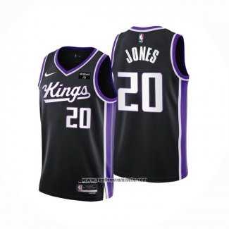 Camiseta Sacramento Kings Colby Jones #20 Icon 2023-24 Negro