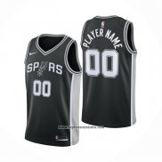 Camiseta San Antonio Spurs Personalizada Icon Negro