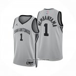 Camiseta San Antonio Spurs Victor Wembanyama NO 1 Statement 2025-26 Gris