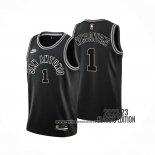 Camiseta San Antonio Spurs Victor Wembanyama #1 Classic 2022-23 Negro