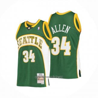 Camiseta Seattle SuperSonics Ray Allen #34 Mitchell & Ness 2006-07 Verde