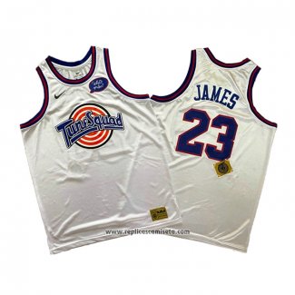 Camiseta Tune Squad Lebron James #23 Blanco