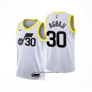 Camiseta Utah Jazz Ochai Agbaji #30 Association 2022-23 Blanco