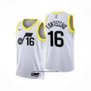 Camiseta Utah Jazz Simone Fontecchio #16 Association 2022-23 Blanco