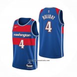 Camiseta Washington Wizards Aaron Holiday #4 Ciudad 2021-22 Azul