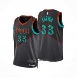 Camiseta Washington Wizards Kyle Kuzma #33 Ciudad 2023-24 Negro