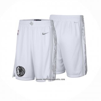 Pantalone Dallas Mavericks Ciudad 2024-25 Blanco