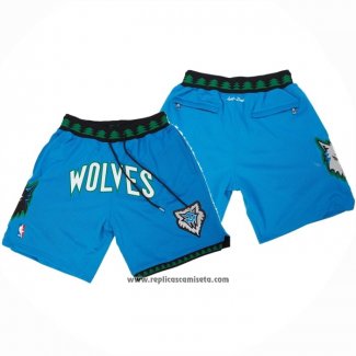 Pantalone Minnesota Timberwolves Mitchell & Ness Just Don Azul