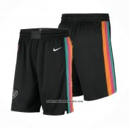 Pantalone San Antonio Spurs Ciudad 2020-21 Negro