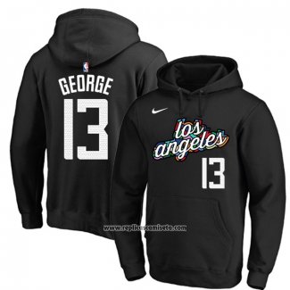 Sudaderas con Capucha Los Angeles Clippers Paul George Ciudad 2022-23 Negro