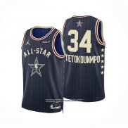 Camiseta All Star 2024 Milwaukee Bucks Giannis Antetokounmpo #34 Azul