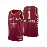 Camiseta All Star 2024 New Orleans Pelicans Zion Williamson #1 Rojo