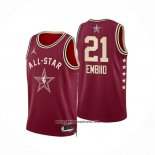 Camiseta All Star 2024 Philadelphia 76ers Joel Embiid #21 Rojo