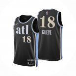 Camiseta Atlanta Hawks Mouhamed Gueye #18 Ciudad 2023-24 Negro