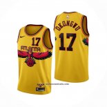 Camiseta Atlanta Hawks Onyeka Okongwu #17 Ciudad 2021-22 Amarillo