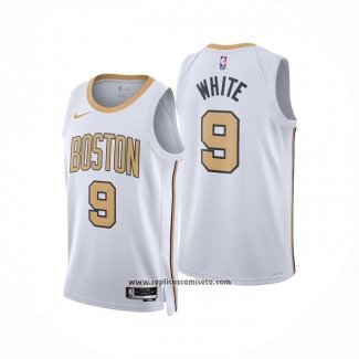 Camiseta Boston Celtics Derrick White NO 9 Ciudad 2025-26 Blanco