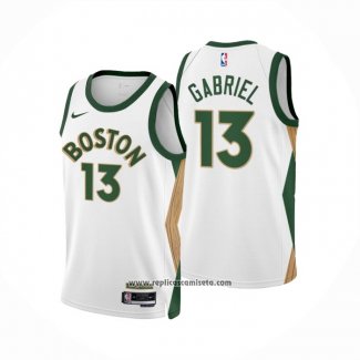 Camiseta Boston Celtics Wenyen Gabriel #13 Ciudad 2023-24 Blanco