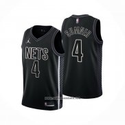 Camiseta Brooklyn Nets Edmond Sumner #4 Statement 2022-23 Negro