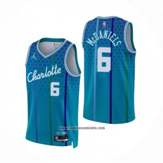 Camiseta Charlotte Hornets Jalen McDaniels #6 Ciudad 2021-22 Azul