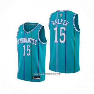 Camiseta Charlotte Hornets Kemba Walker #15 Hardwood Classics 2017-18 Verde