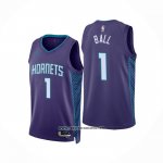 Camiseta Charlotte Hornets LaMelo Ball #1 Statement 2022-23 Violeta