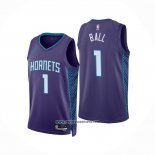 Camiseta Charlotte Hornets LaMelo Ball #1 Statement 2022-23 Violeta