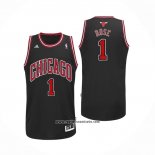 Camiseta Chicago Bulls Derrick Rose #1 Retro Negro